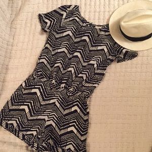 J.Crew Chevron and Polkadot Romper